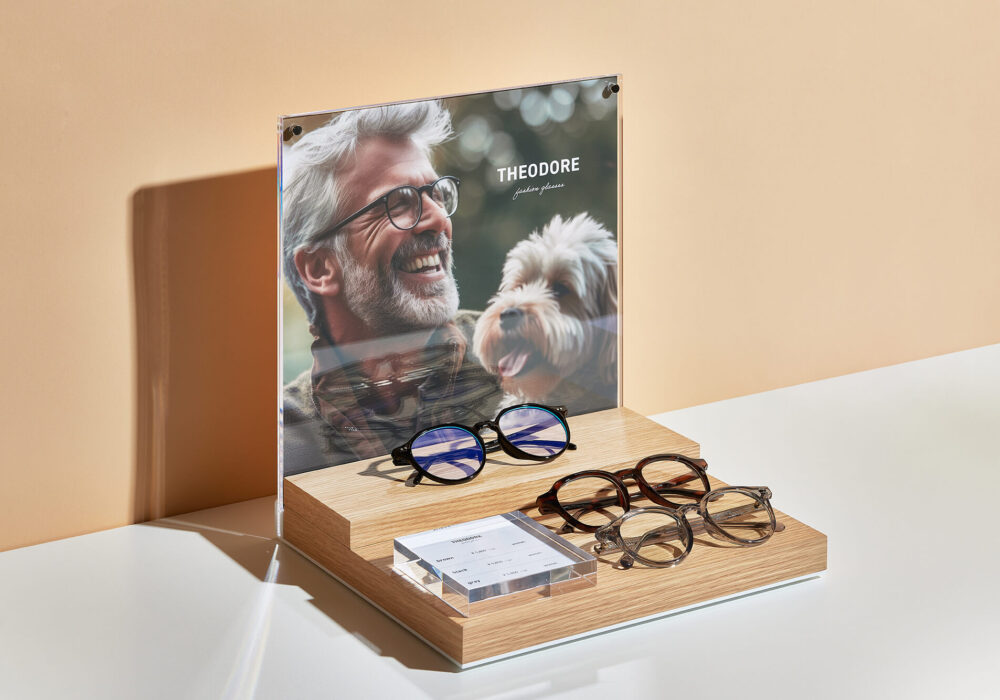 プロダクトの事例(ディスプレイツール-眼鏡)｜＆A