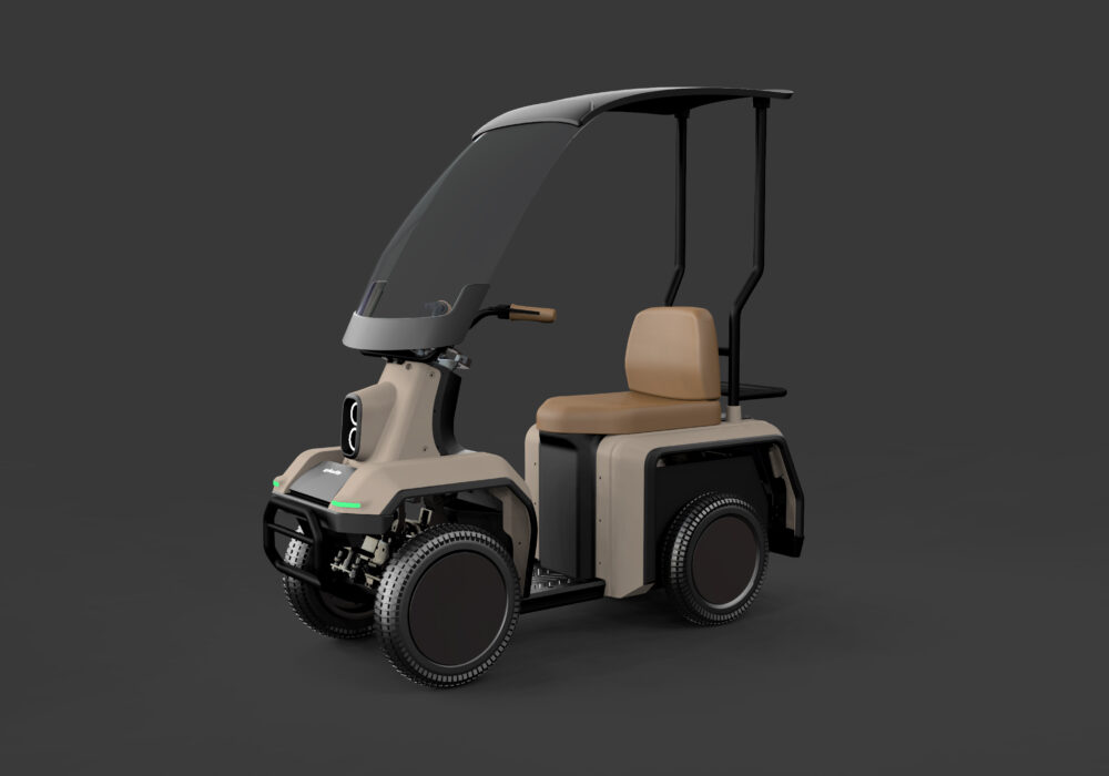 プロダクトの事例(四輪電動バイク3Dイメージ斜め)｜＆A