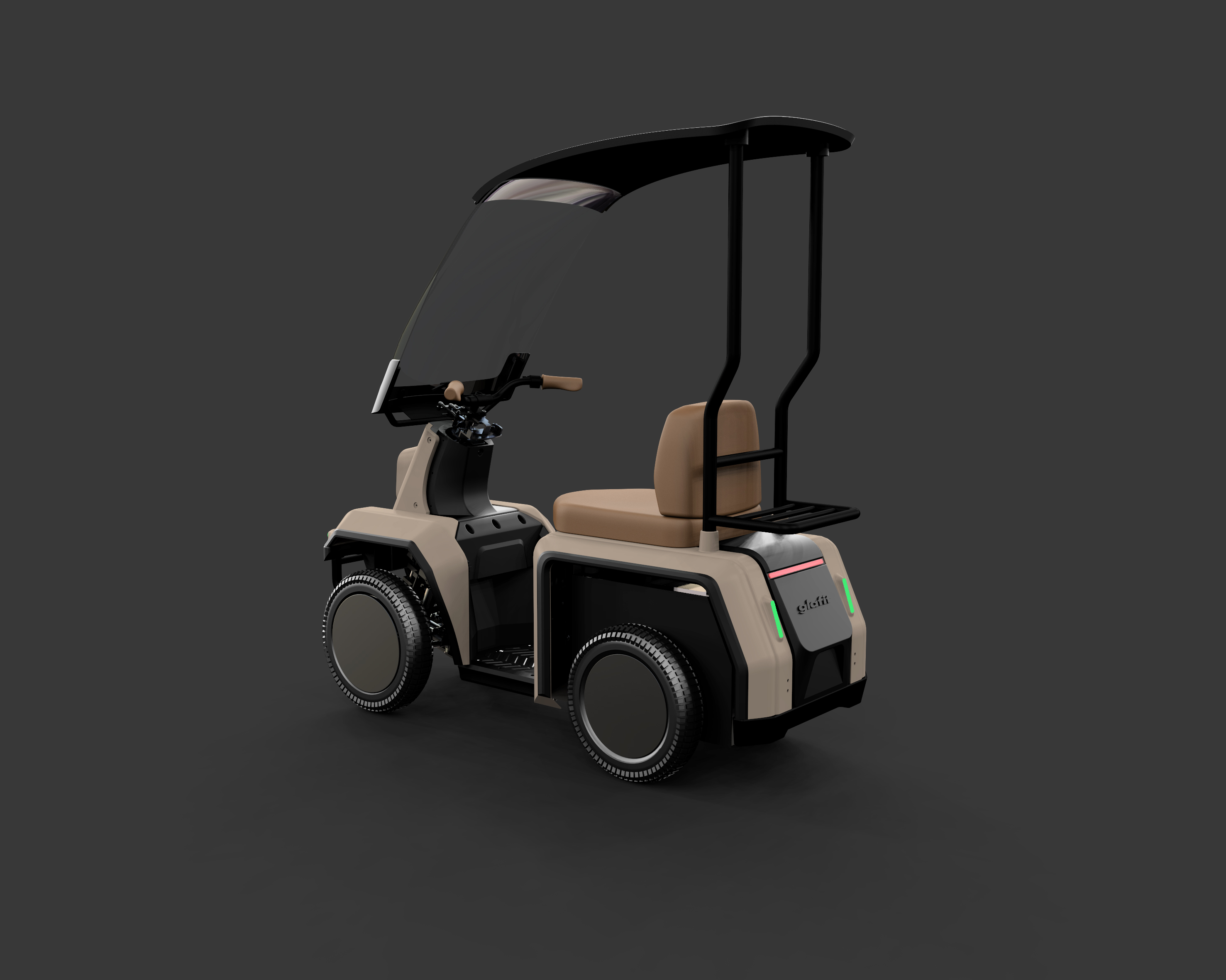 プロダクトの事例(四輪電動バイク3Dイメージ後部)｜＆A