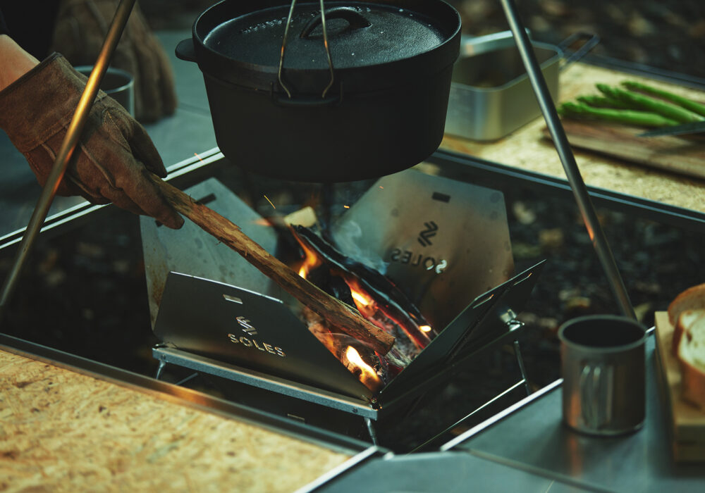 プロダクトとブランディングの事例(焚き火台使用シーン撮影)｜＆A